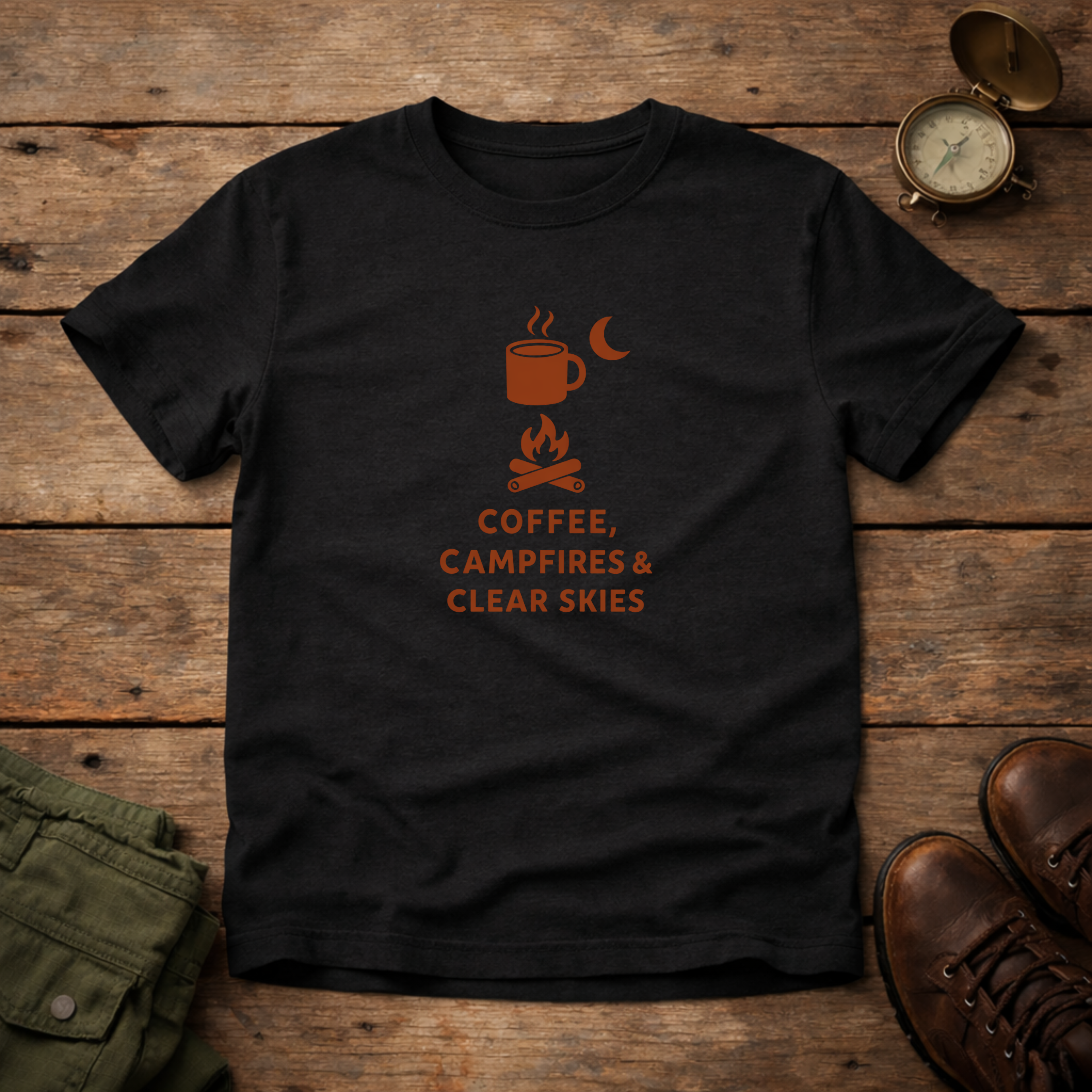 Coffe Campfires & Clear Skies T-Shirt