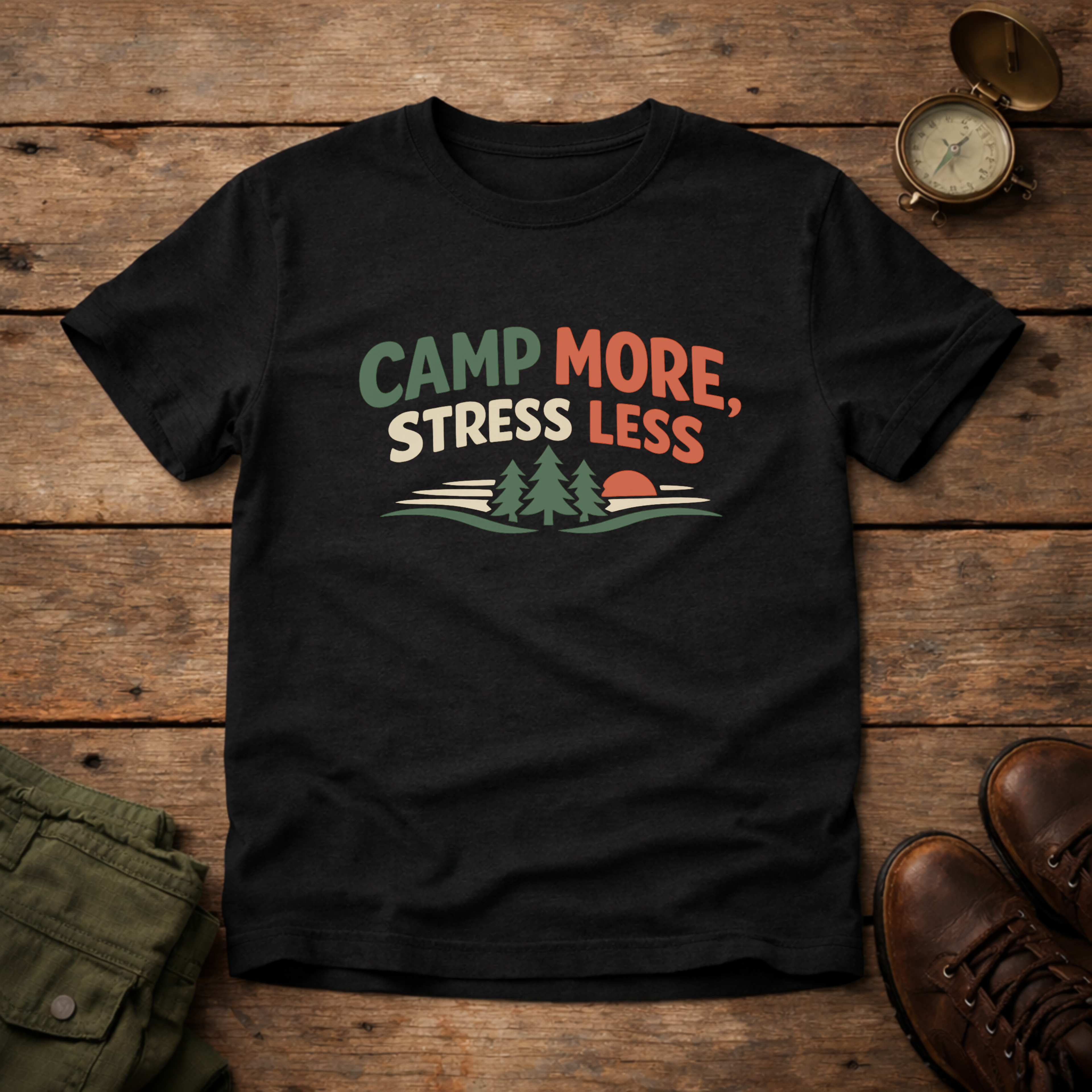 Camp More Stress Less T-Shirt
