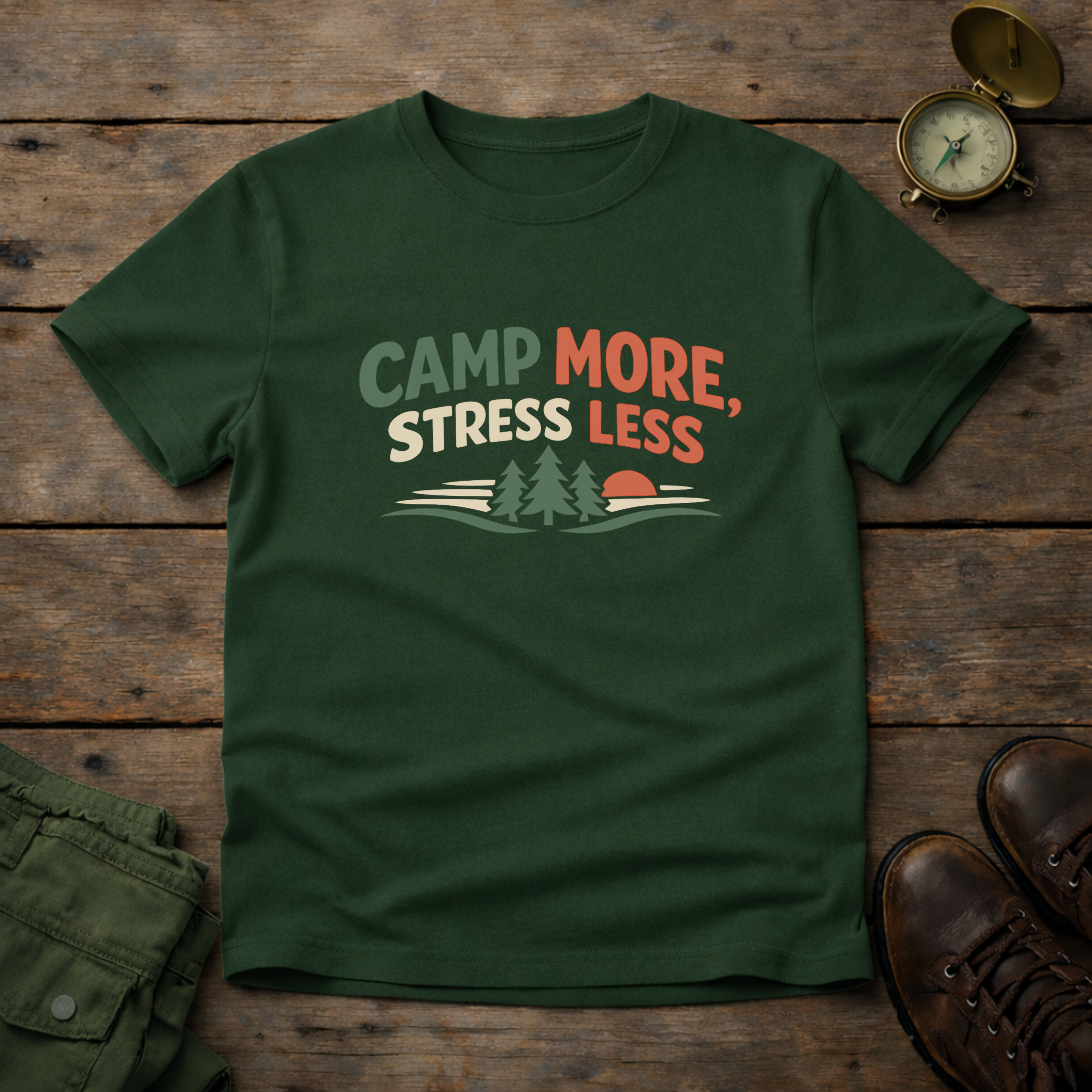 Camp More Stress Less T-Shirt