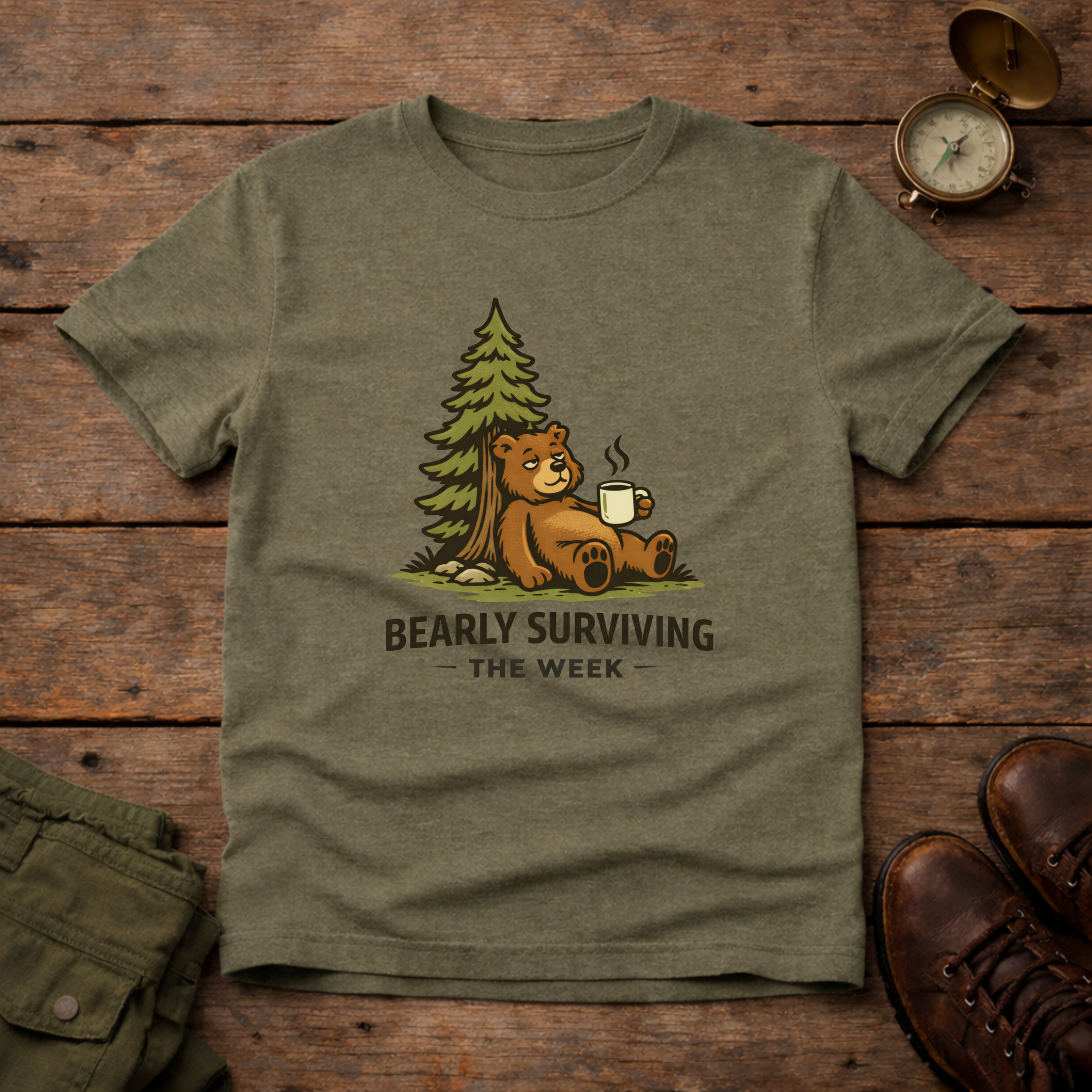 Bearly Surviving The Week T-Shirt