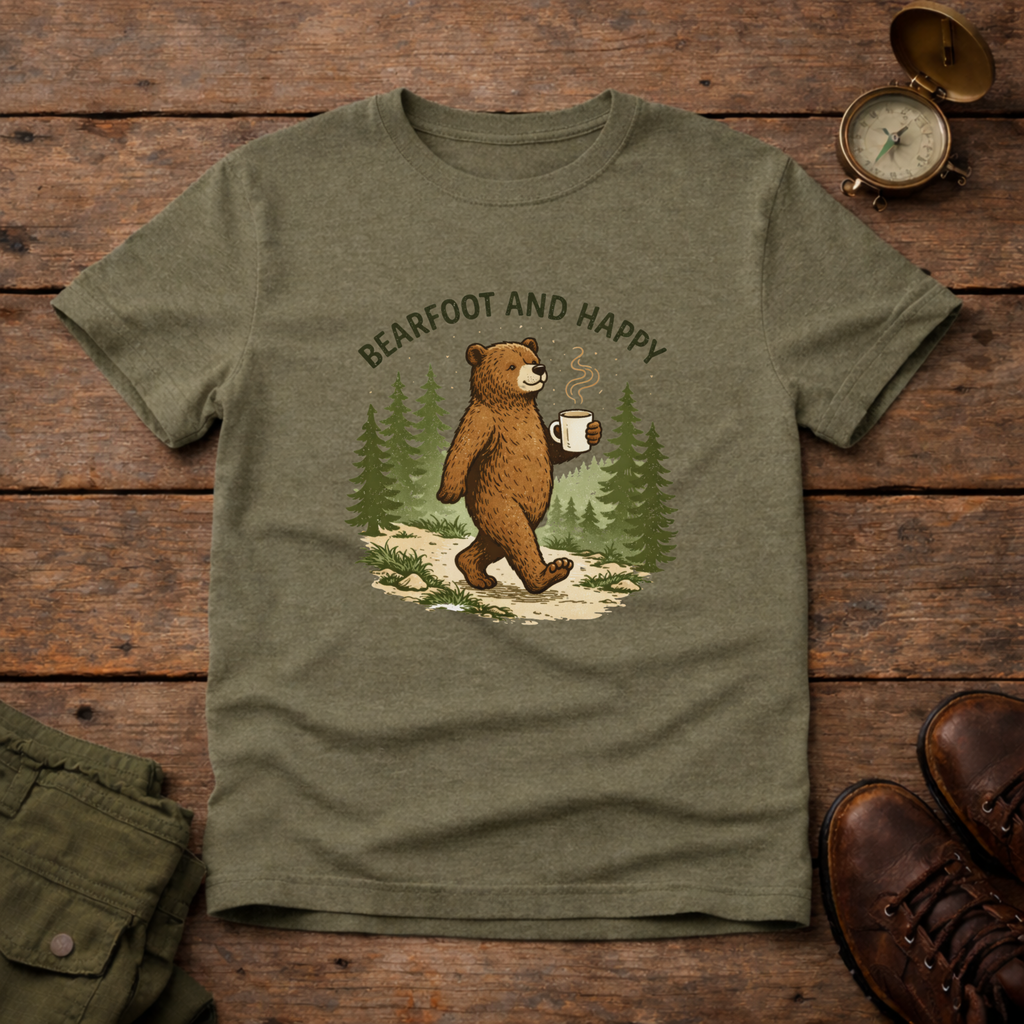 Bearfoot And Happy T-Shirt