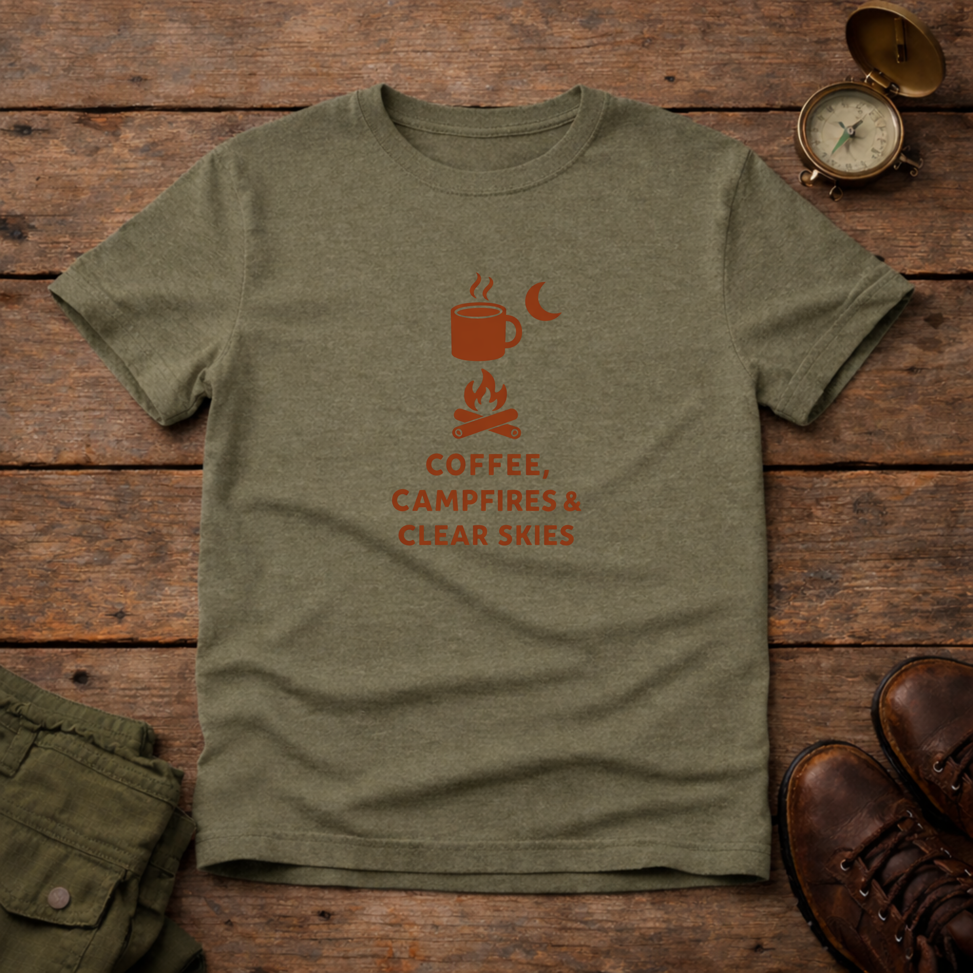 Coffe Campfires & Clear Skies T-Shirt