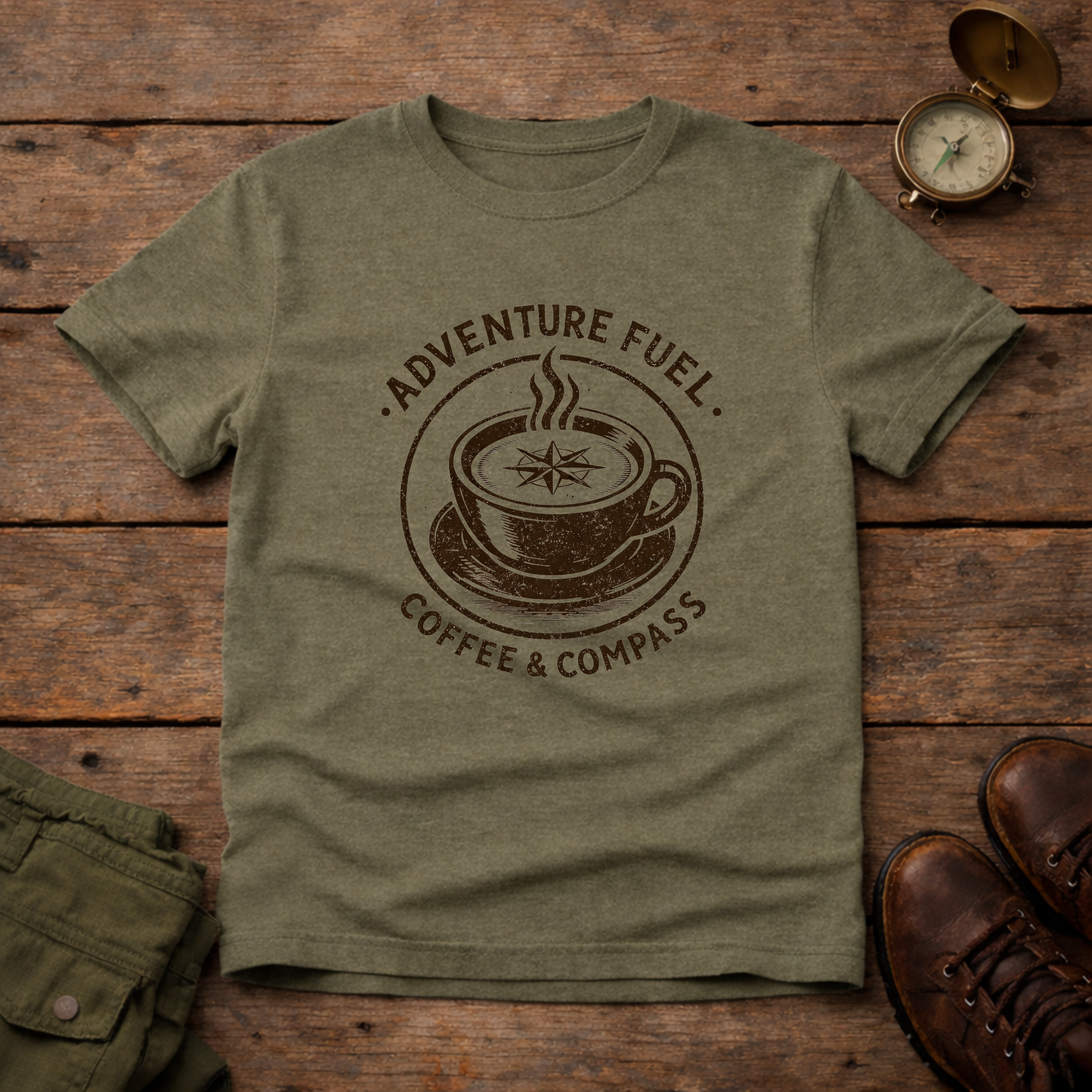 Adventure Fuel Coffee & Compass T-Shirt