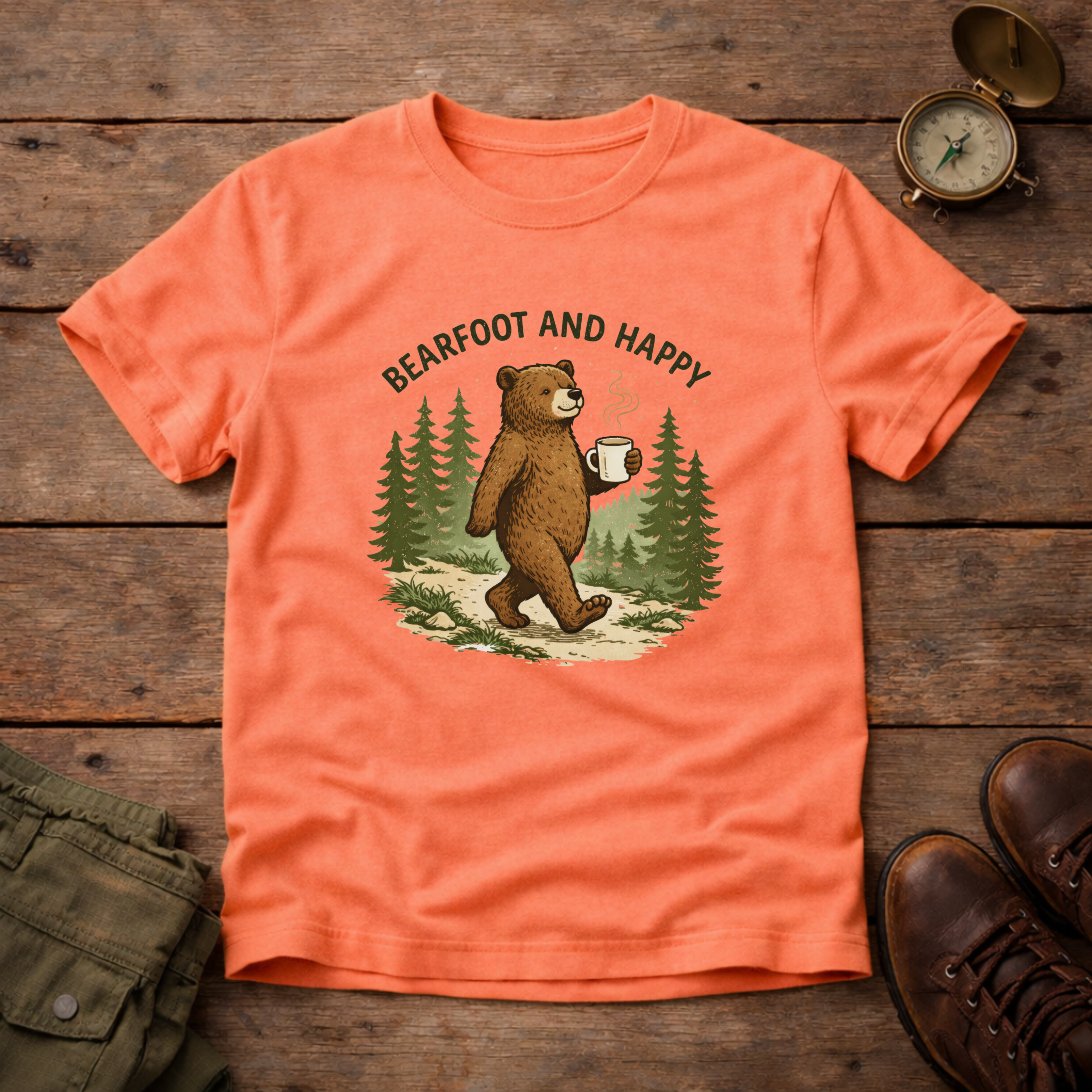 Bearfoot And Happy T-Shirt