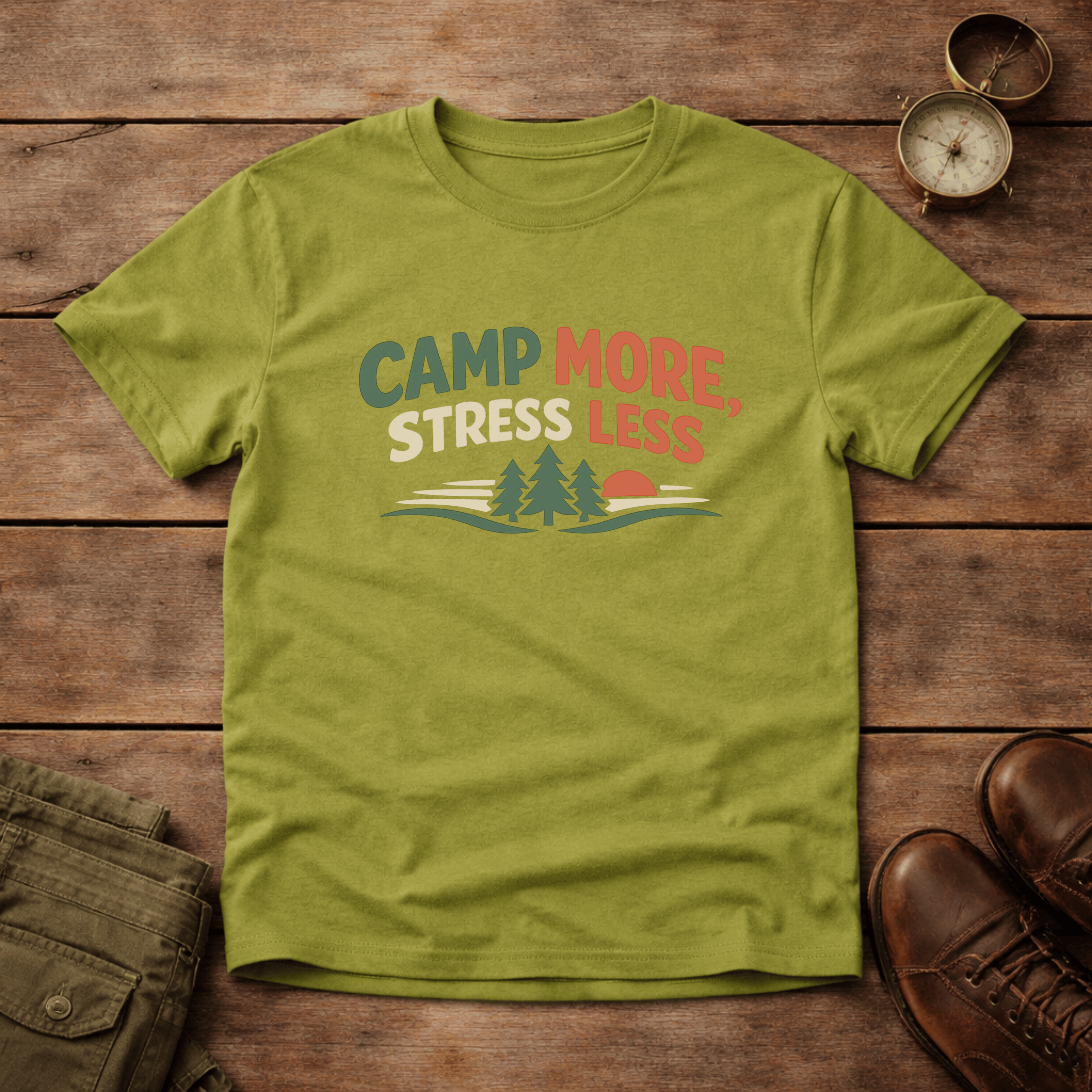 Camp More Stress Less T-Shirt