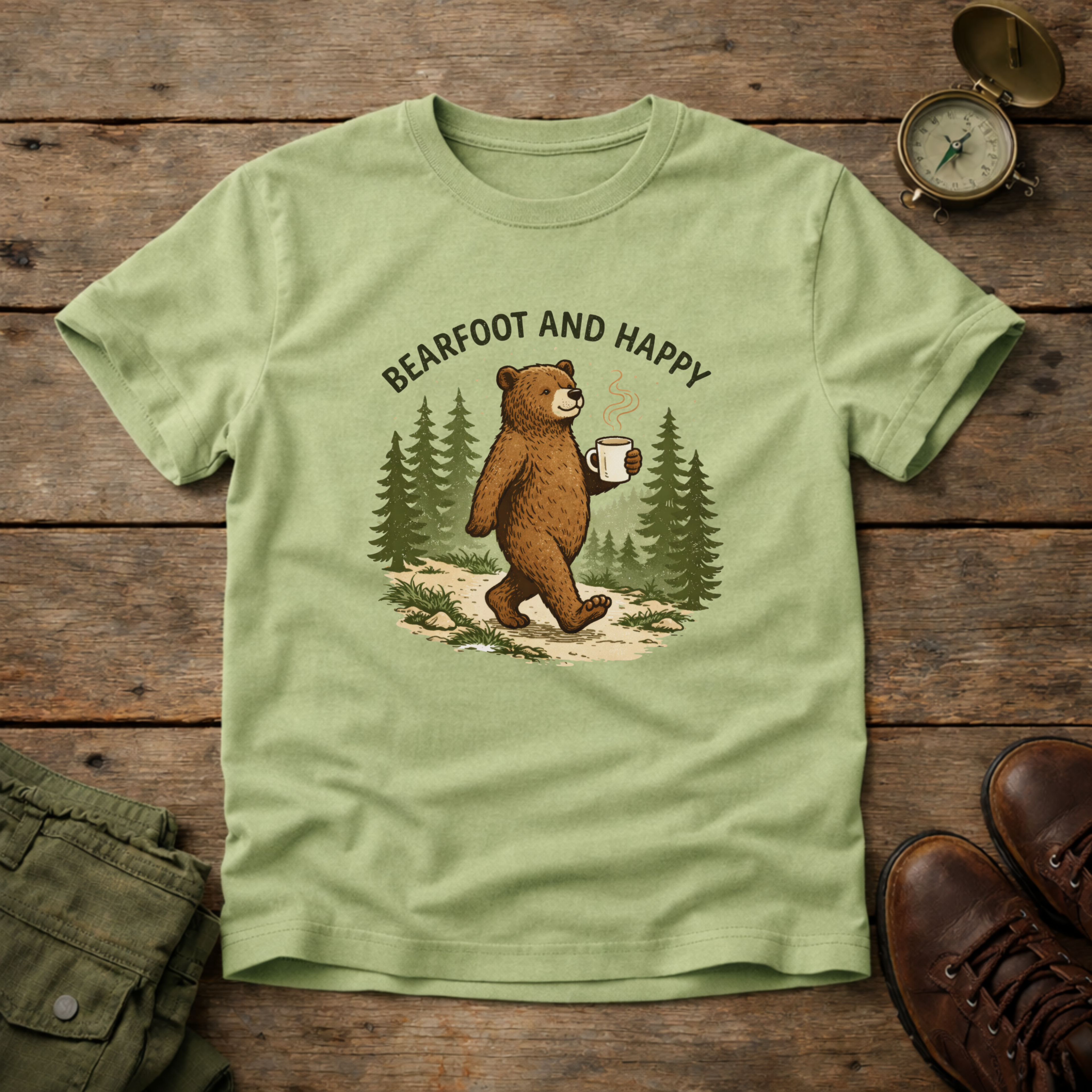Bearfoot And Happy T-Shirt