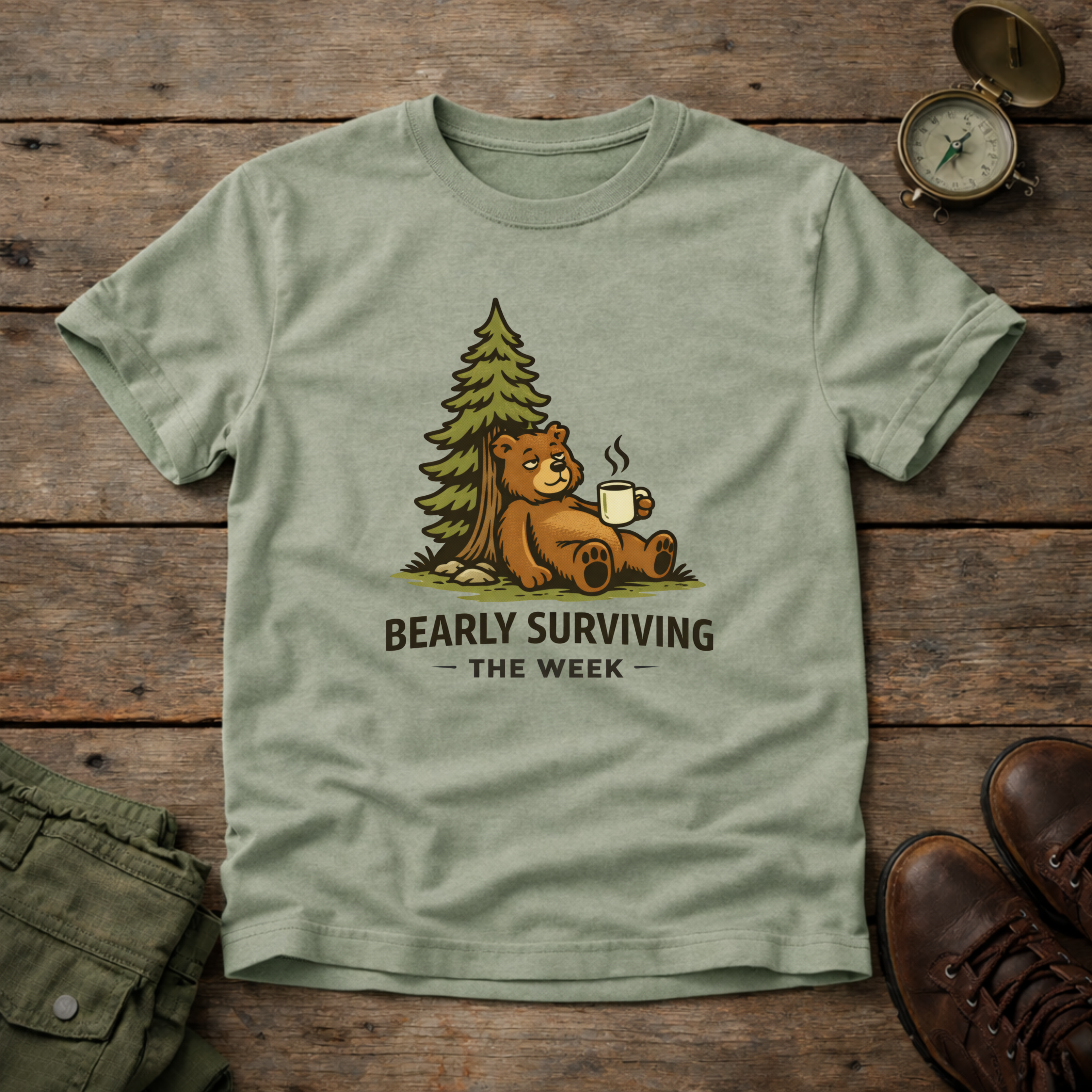Bearly Surviving The Week T-Shirt