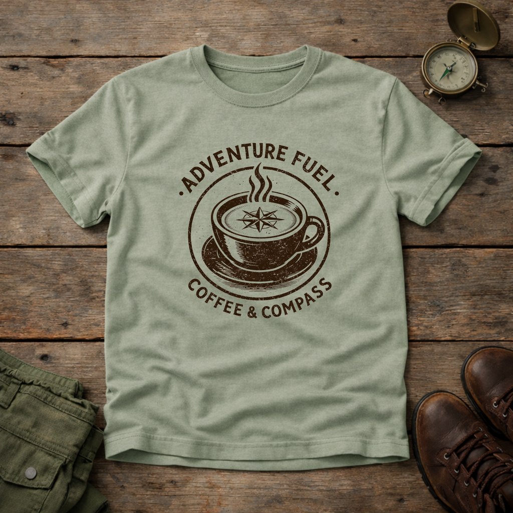 Adventure Fuel Coffee & Compass T-Shirt
