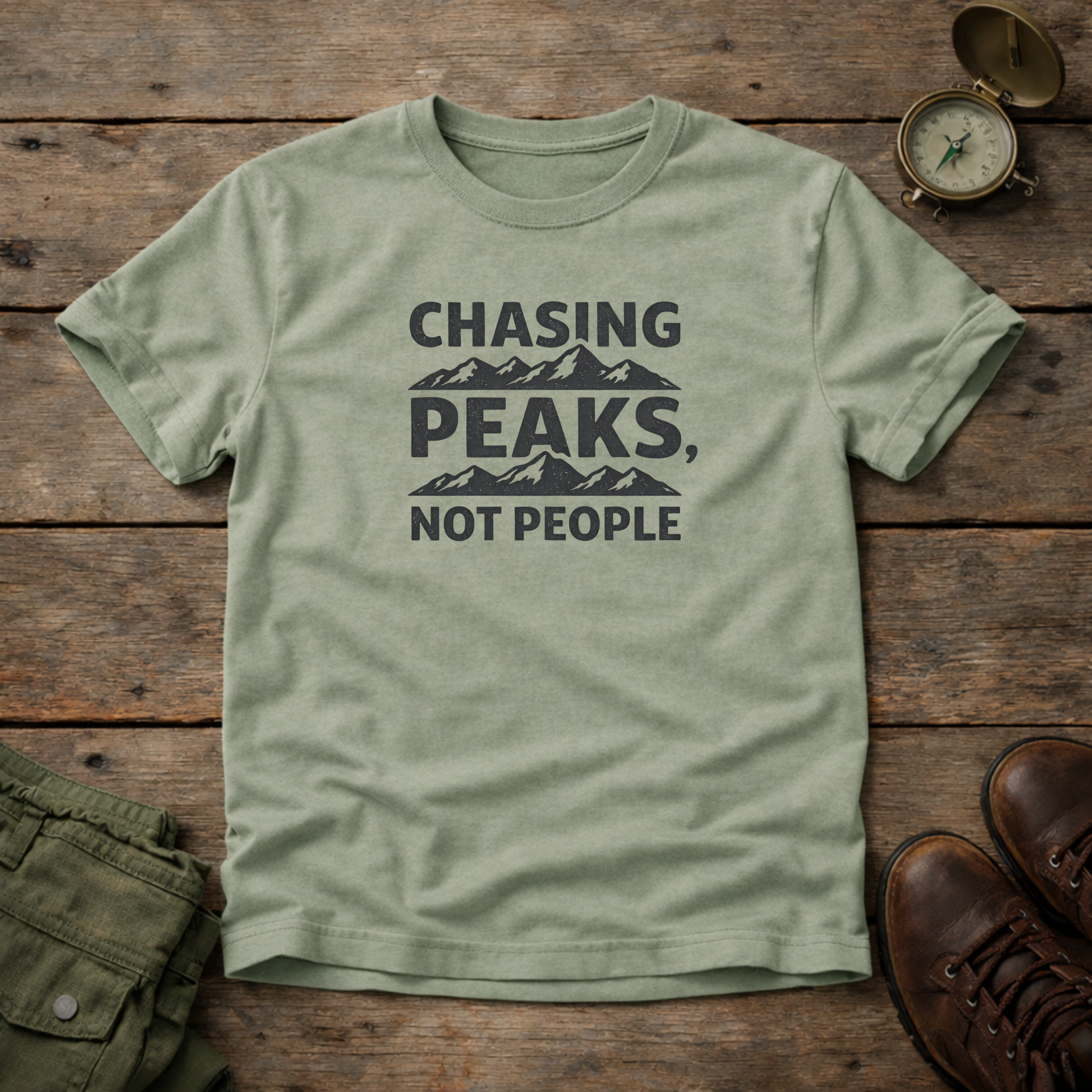 Chasing Peaks Not People T-Shirt