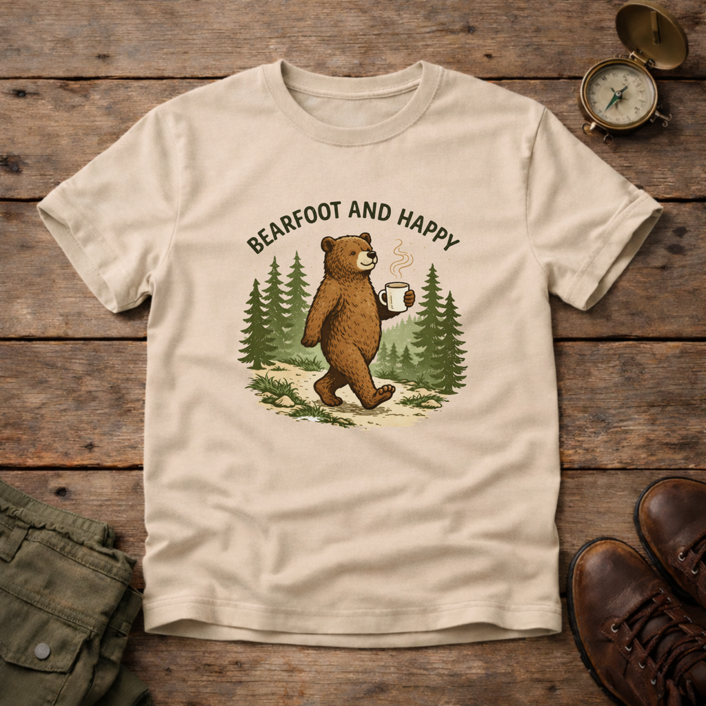 Bearfoot And Happy T-Shirt