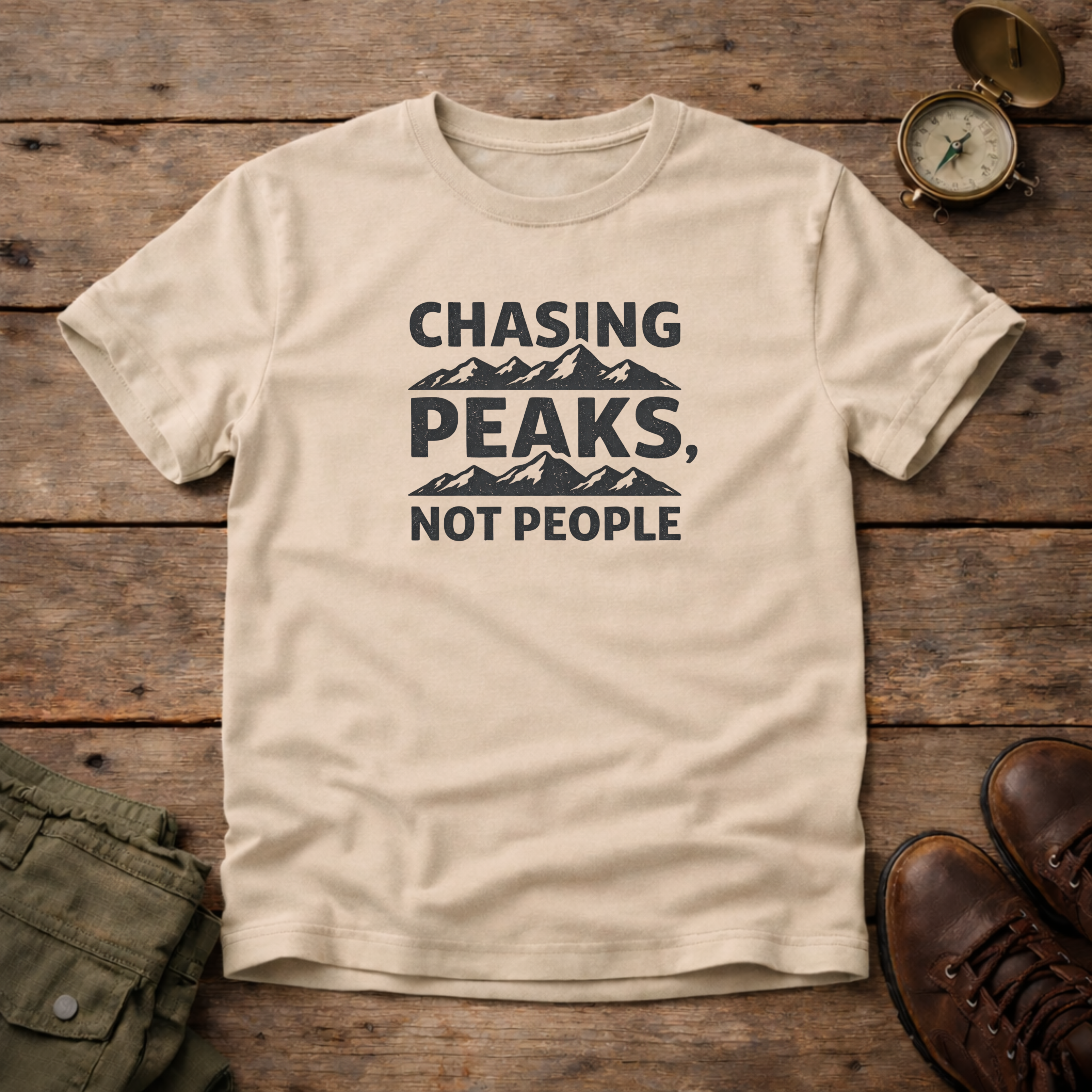 Chasing Peaks Not People T-Shirt