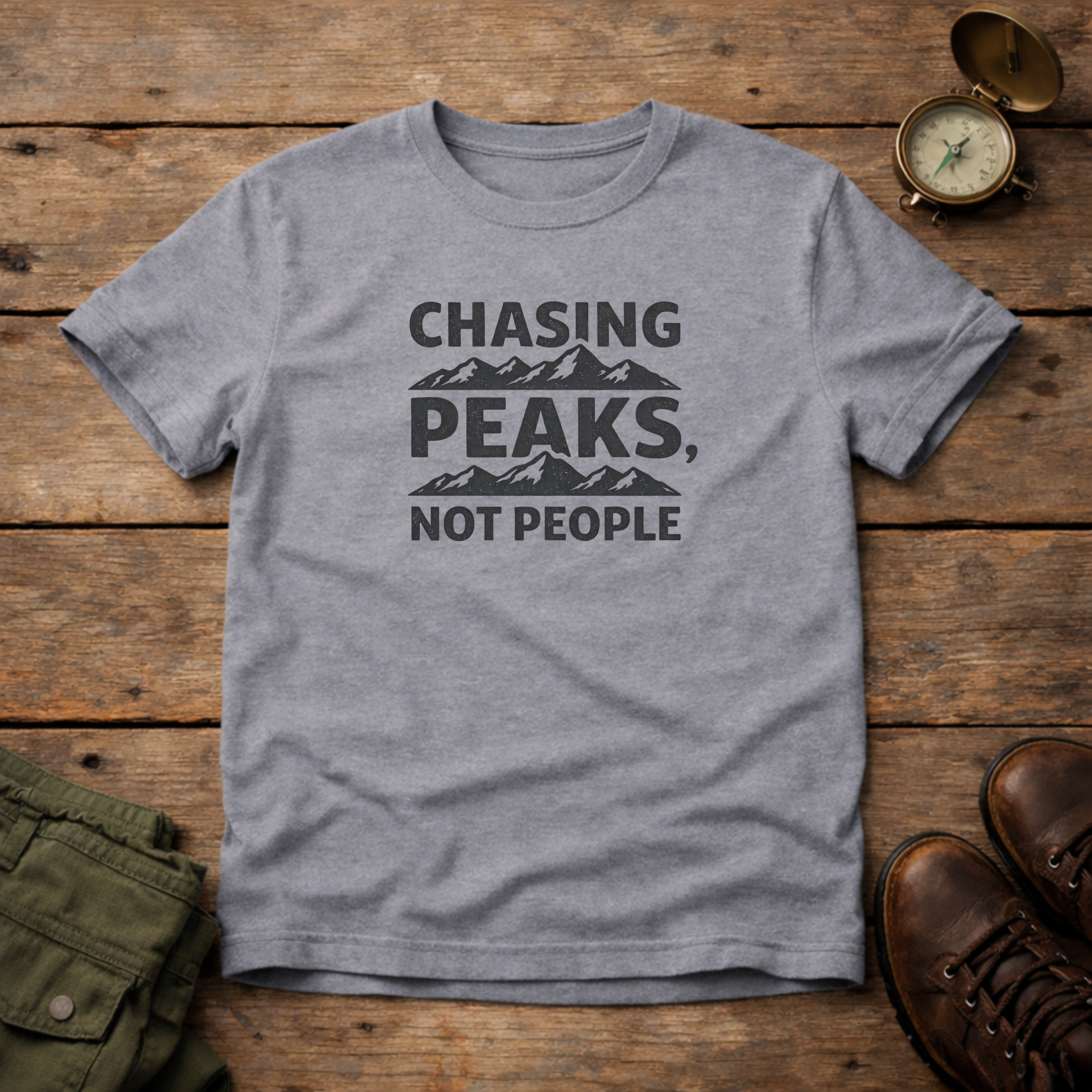 Chasing Peaks Not People T-Shirt