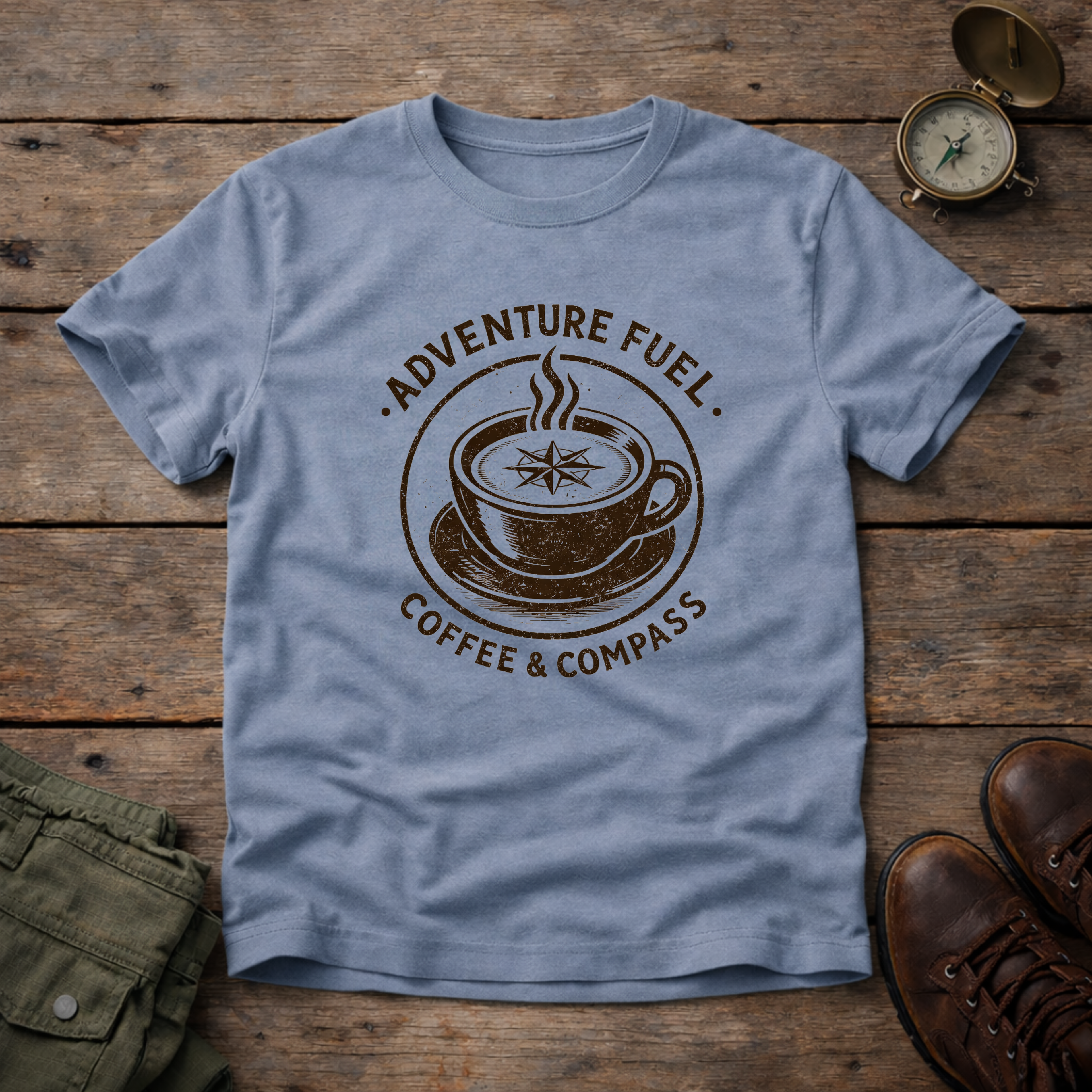Adventure Fuel Coffee & Compass T-Shirt