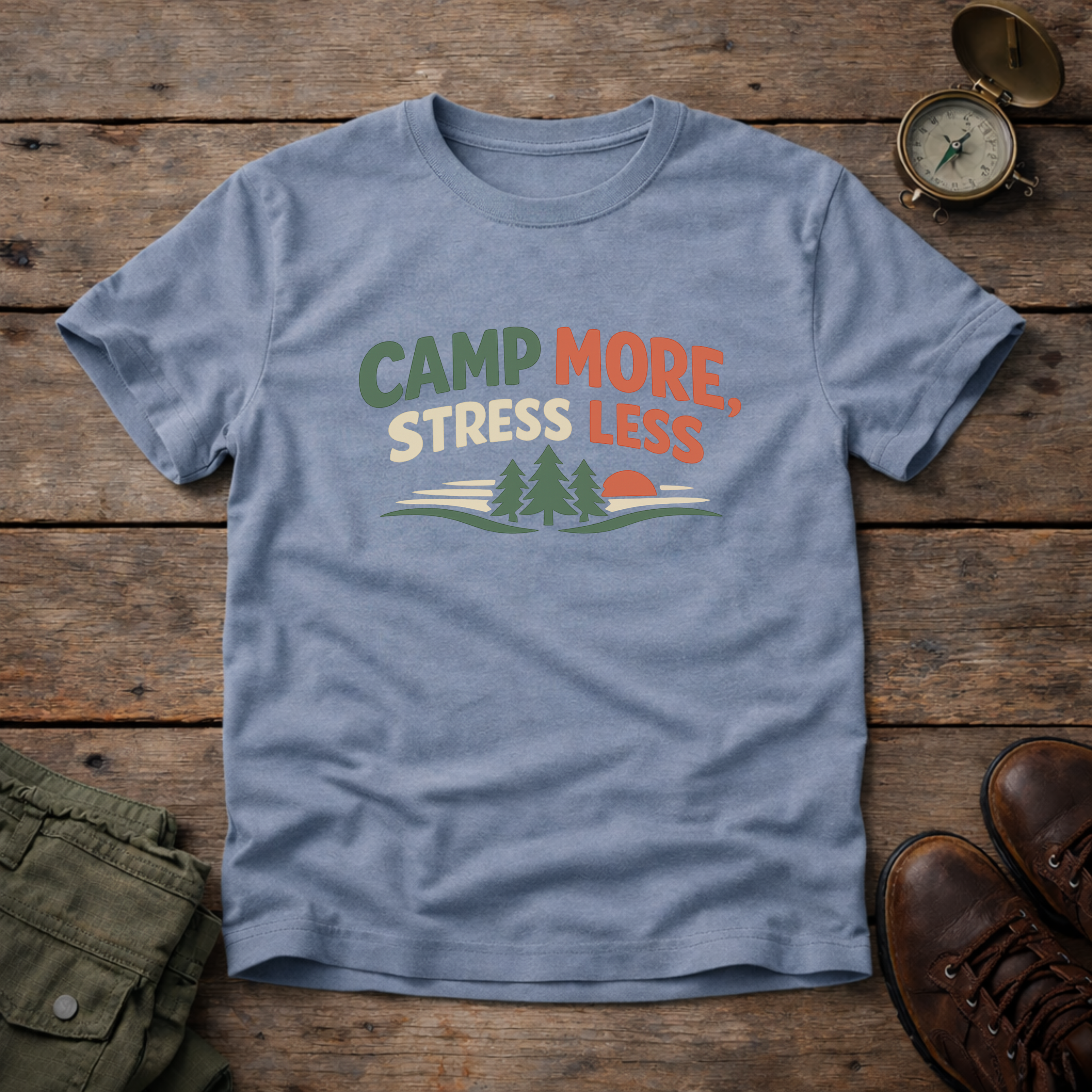 Camp More Stress Less T-Shirt