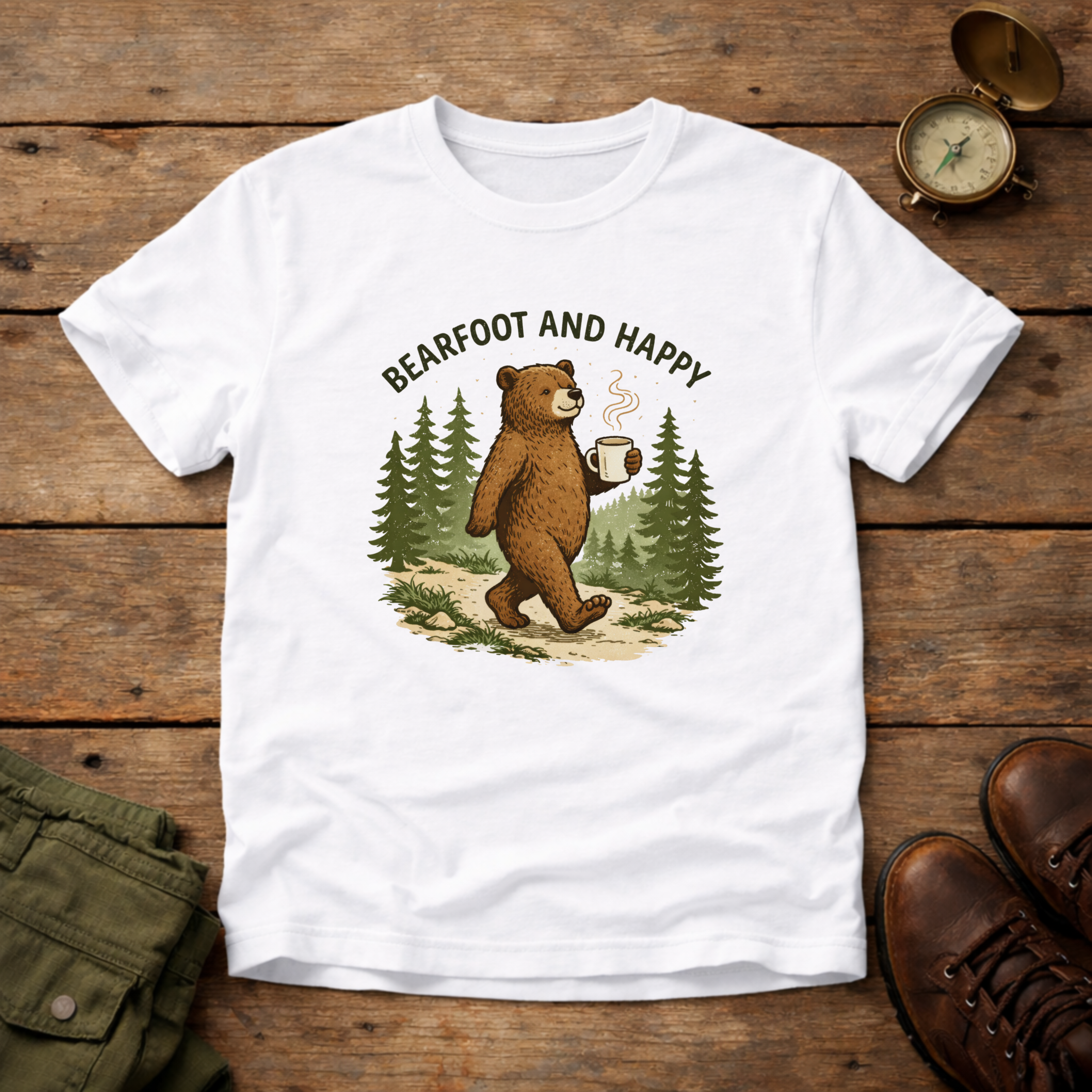 Bearfoot And Happy T-Shirt