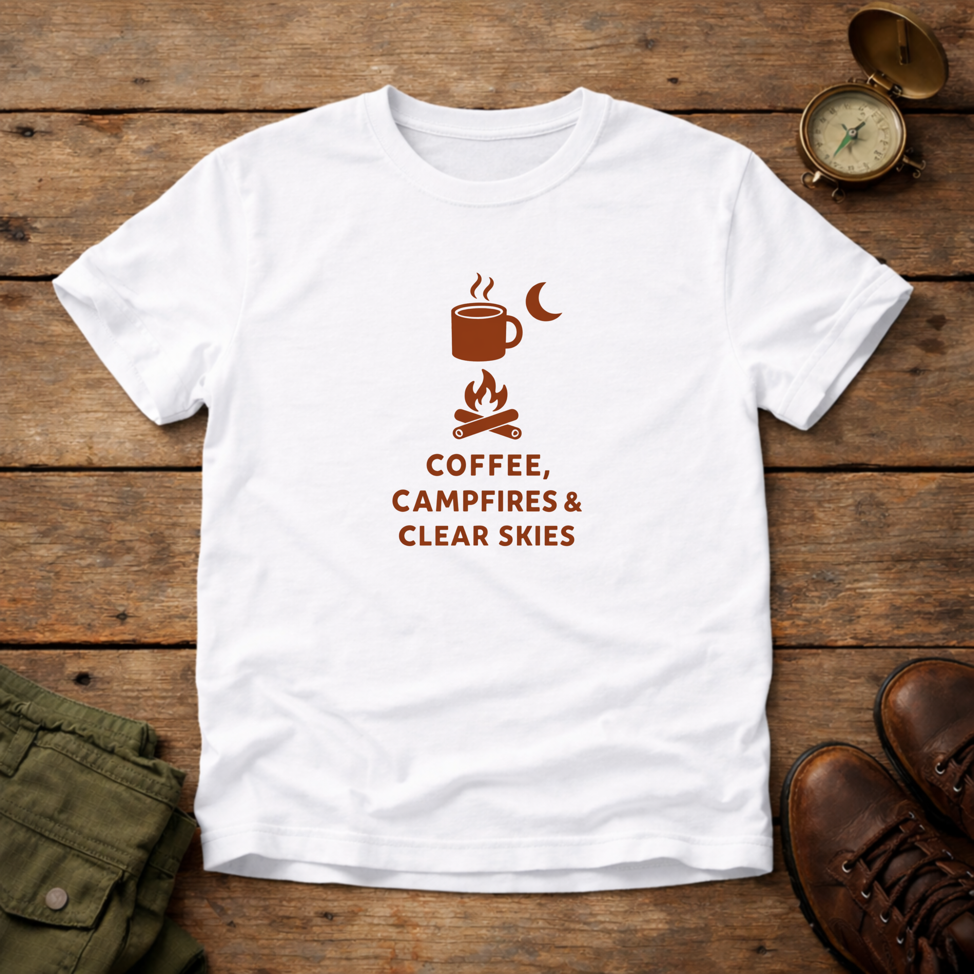 Coffe Campfires & Clear Skies T-Shirt