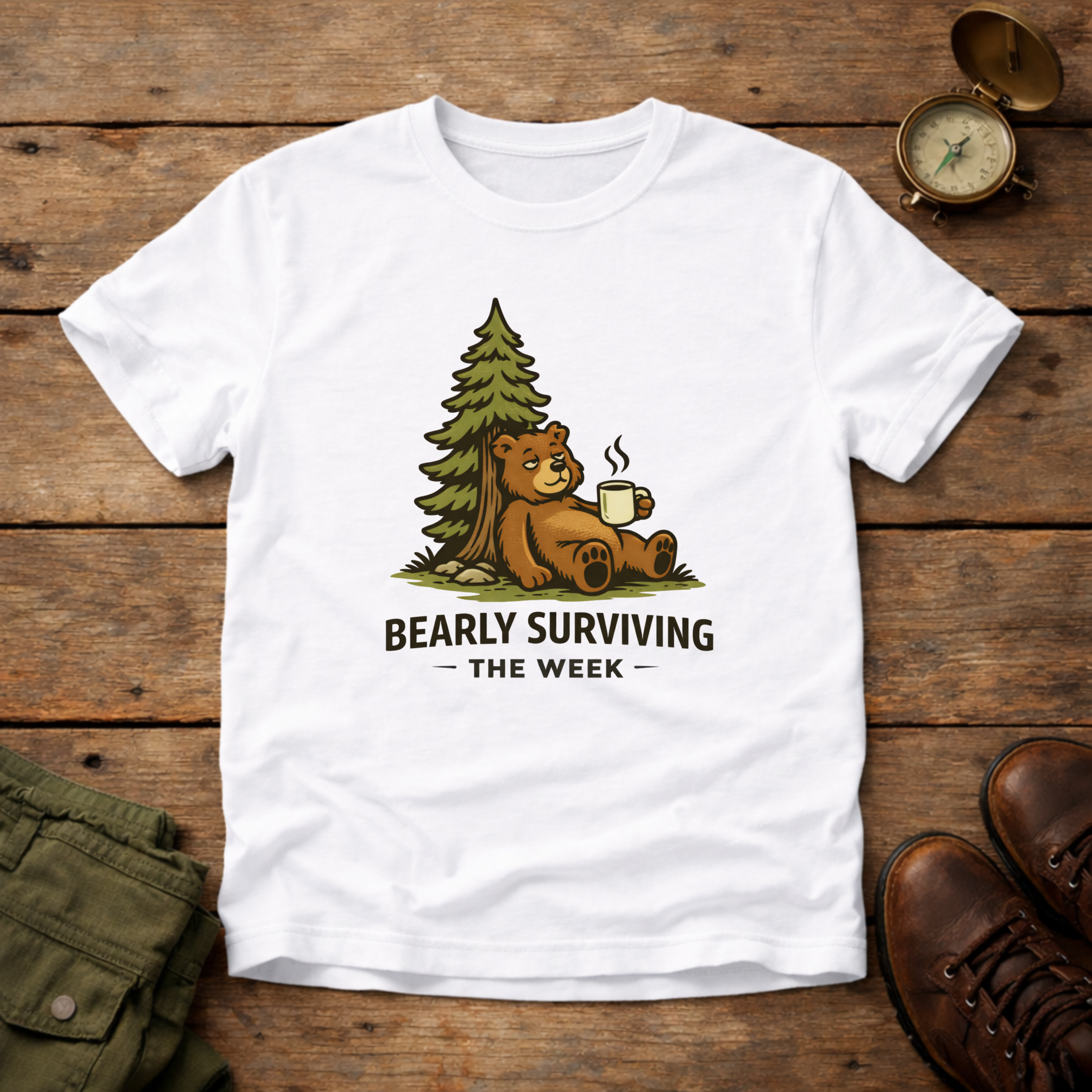 Bearly Surviving The Week T-Shirt