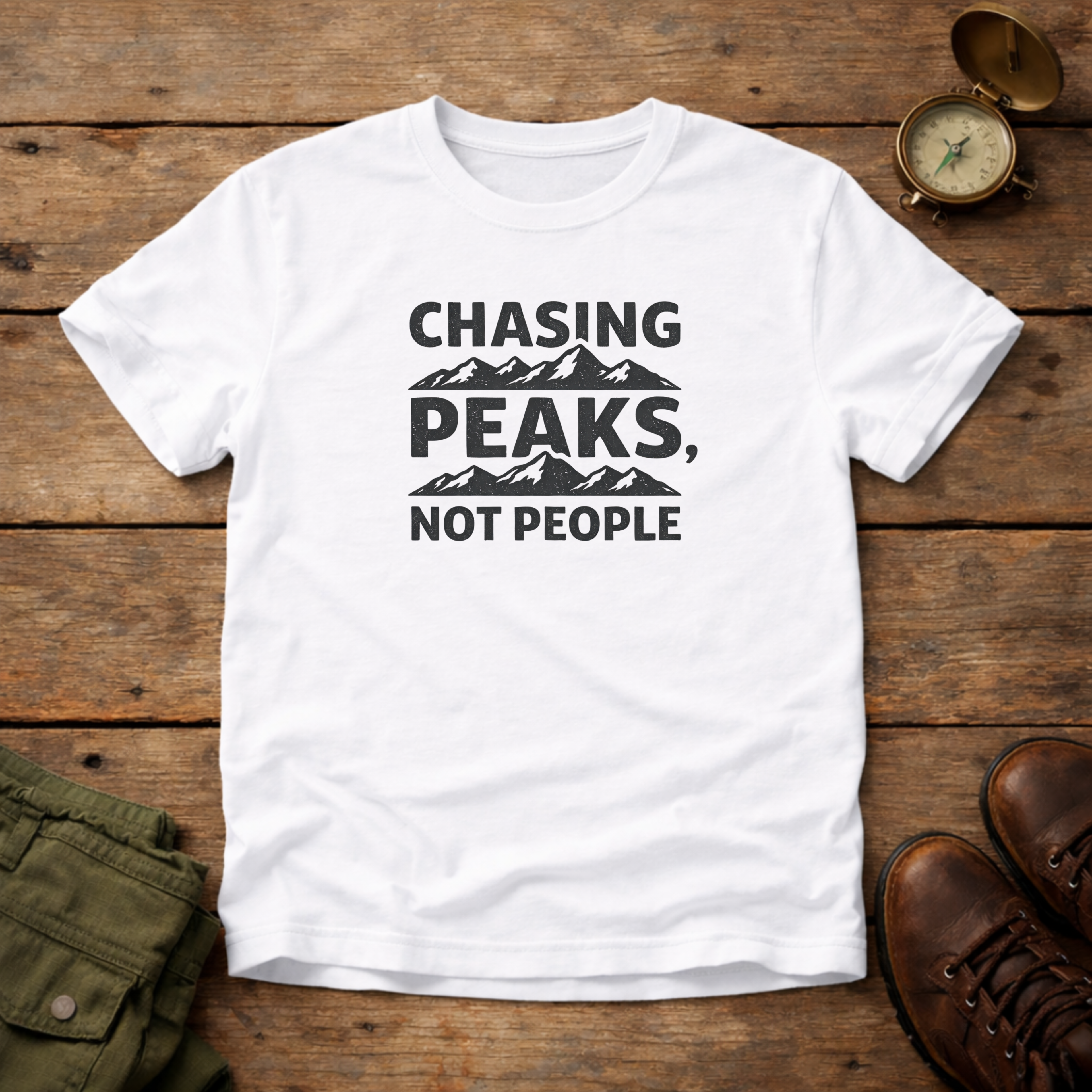 Chasing Peaks Not People T-Shirt