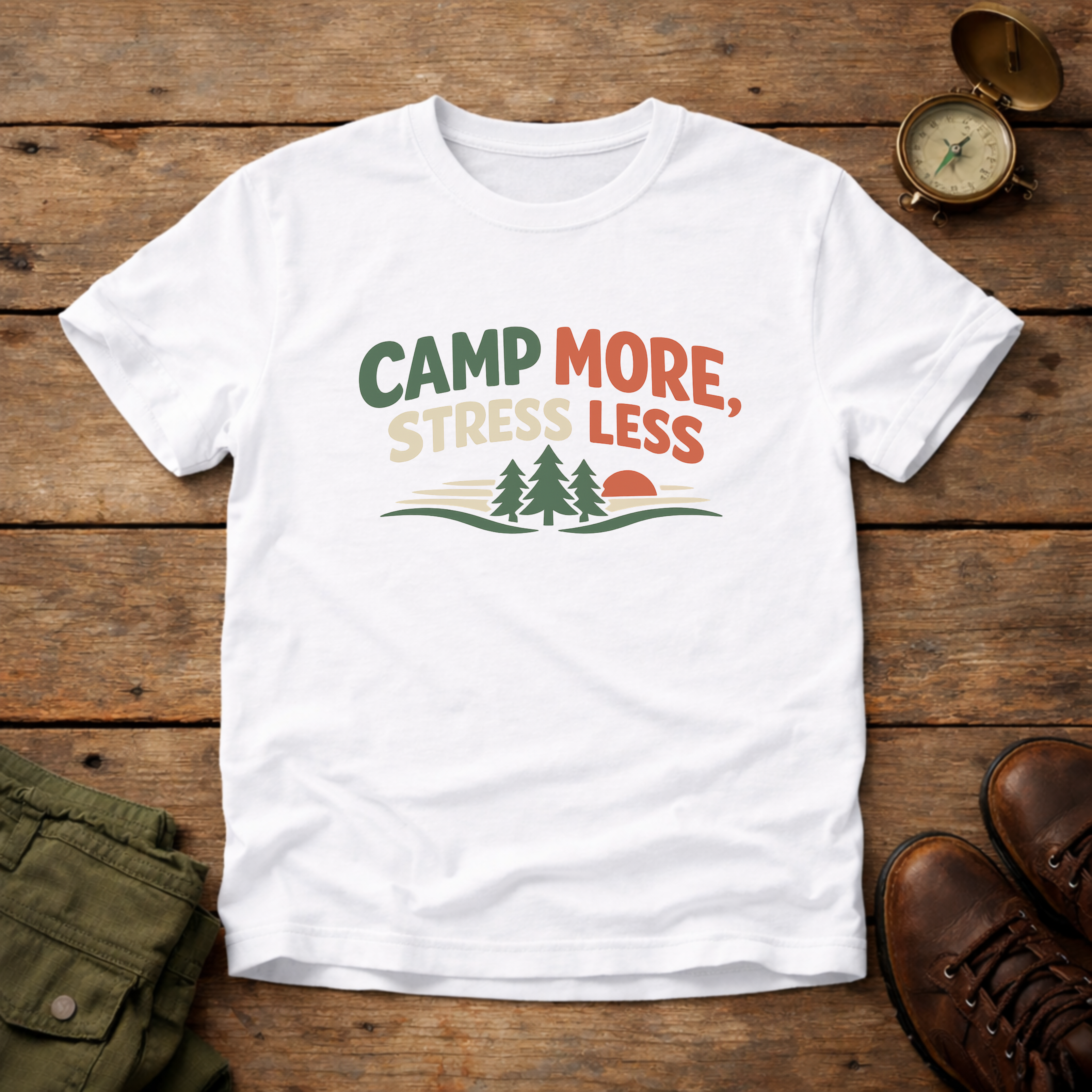 Camp More Stress Less T-Shirt